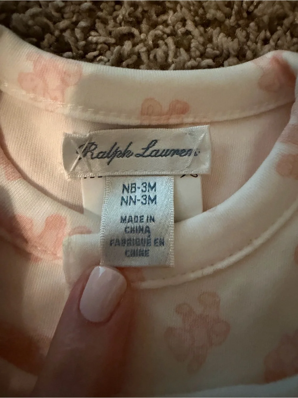 Ralph Lauren Teddy Bear Footie & Reversible Cardigan - Never Worn
